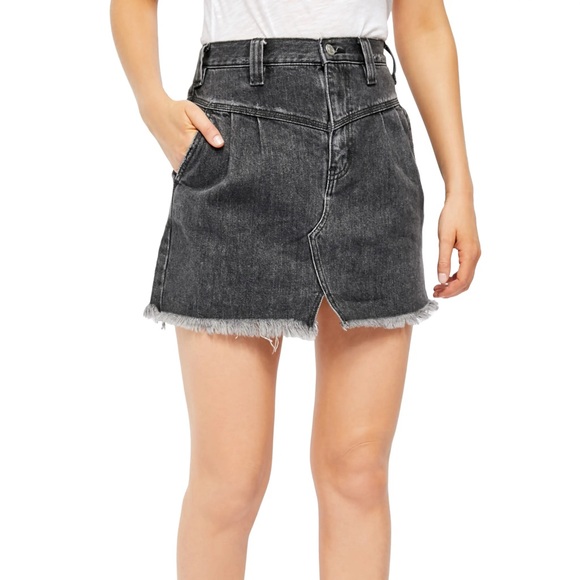 Free People Sidecar Denim Mini Skirt - Picture 6 of 6
